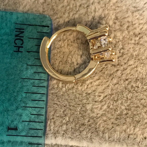 Yellow Gold Plated Earrings - Picture 3 of 3